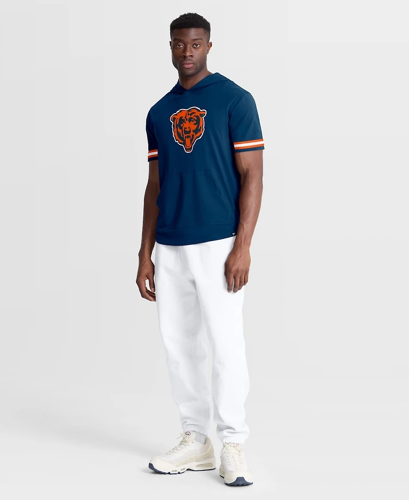 Fanatics Men's Navy Chicago Bears Optimal Play Short Sleeve Hooded T-Shirt