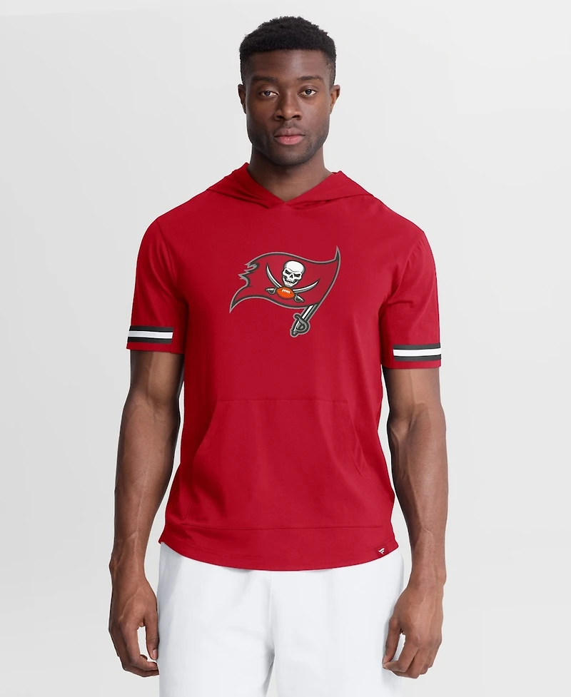 Fanatics Men's Red Tampa Bay Buccaneers Optimal Play Short Sleeve Hooded T-Shirt