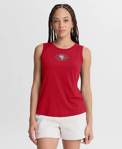 Fanatics Women's Scarlet San Francisco 49ers Draped Mesh Back Performance Tank Top