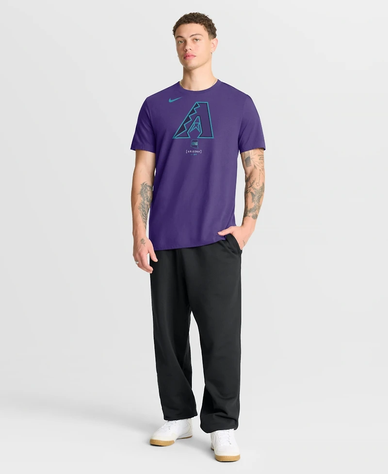 Nike Men's Purple Arizona Diamondbacks City Connect Large Logo T-Shirt