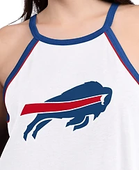 G-iii 4Her by Carl Banks Women's White Buffalo Bills Redemption Win Slub Tank Top