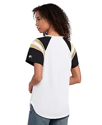 Starter Women's White New Orleans Saints Game On Notch Neck T-Shirt