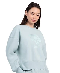 Starter Women's Mint Jacksonville Jaguars Travel Pastels Boxy Fleece Sweatshirt