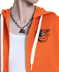 Starter Women's Orange/Heather Gray Baltimore Orioles Wishbone Full-Zip Hoodie