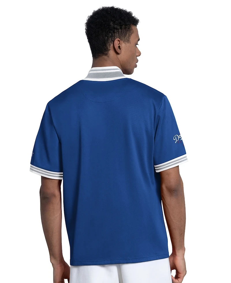 Starter Men's Royal Los Angeles Dodgers Button-Up Short Sleeve Jacket