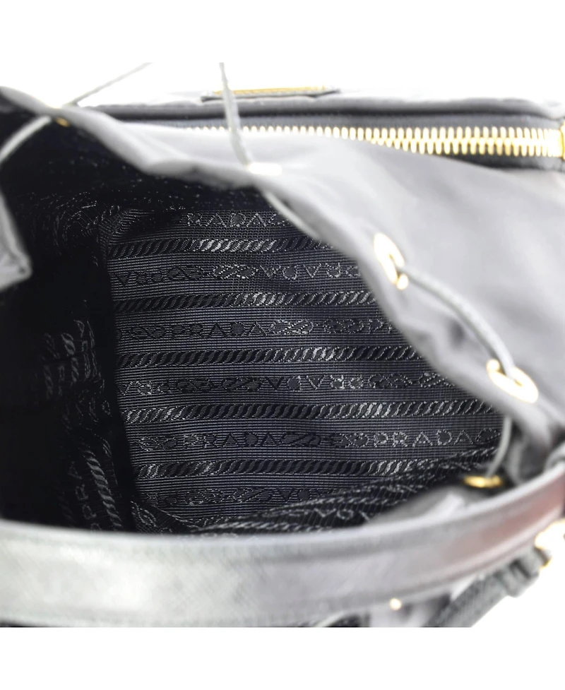 Pre-Owned Prada Small Drawstring Bucket Bag Tessuto