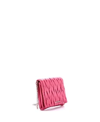 Pre-Owned Miu Miu Small Flap Crossbody Bag Matelasse Leather