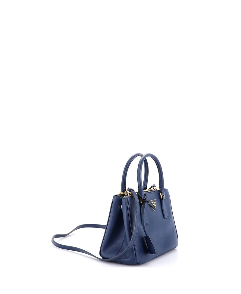 Pre-Owned Prada Galleria Double Zip Tote Saffiano Leather