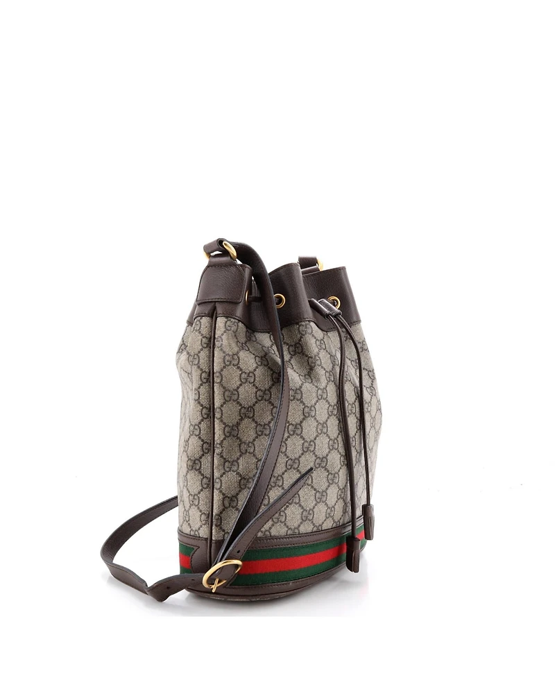 Pre-Owned Gucci Medium Ophidia Bucket Bag Gg Coated Canvas