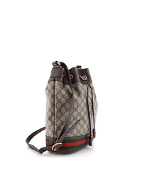 Pre-Owned Gucci Medium Ophidia Bucket Bag Gg Coated Canvas