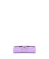 Pre-Owned Balenciaga Hourglass Chain Wallet Embossed Leather