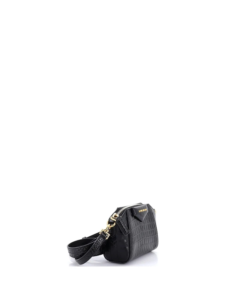 Pre-Owned Givenchy Nano Antigona Crossbody Bag Embossed Leather