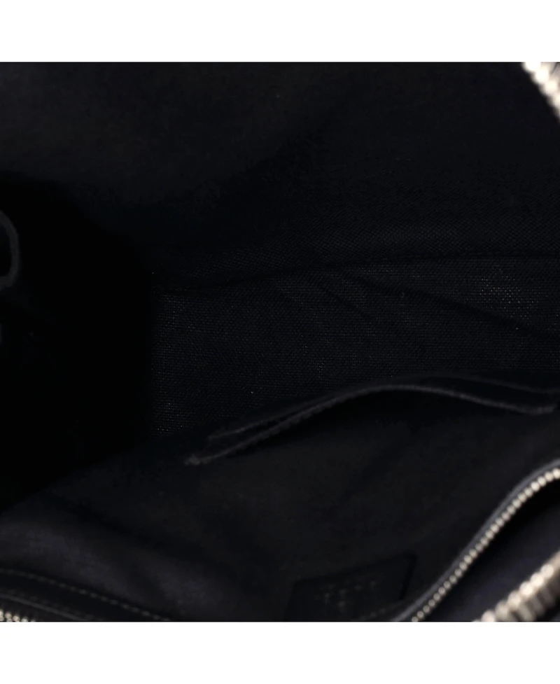 Pre-Owned Gucci Medium Web Zip Backpack Gg Coated Canvas