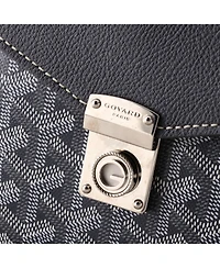 Pre-Owned Goyard Chypre Wallet on Strap Coated Canvas with Leather