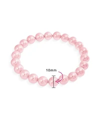 Bling Jewelry Classic Statement Faux Pearl Stackable Stretch Bracelet with 10MM Beads