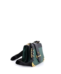 Pre-Owned Prada Large Cahier Crossbody Bag Leather and Saffiano Leather