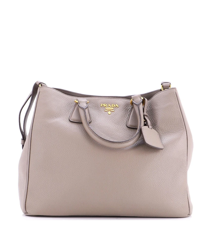 Pre-Owned Prada Large Convertible Shopper Tote Vitello Daino