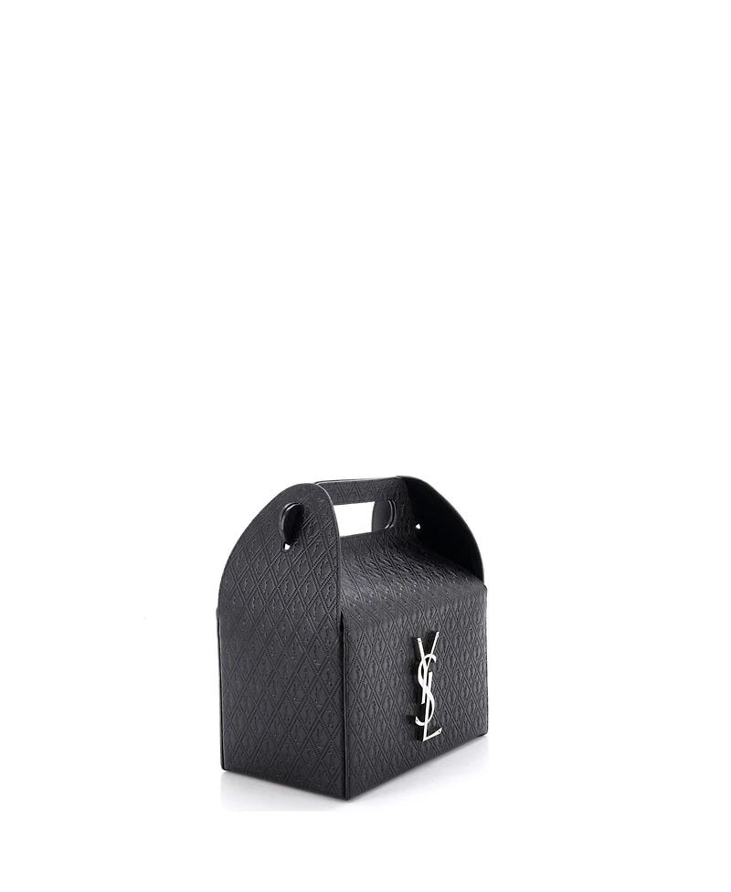 Pre-Owned Saint Laurent Take-Away Box Bag Monogram All Over Leather