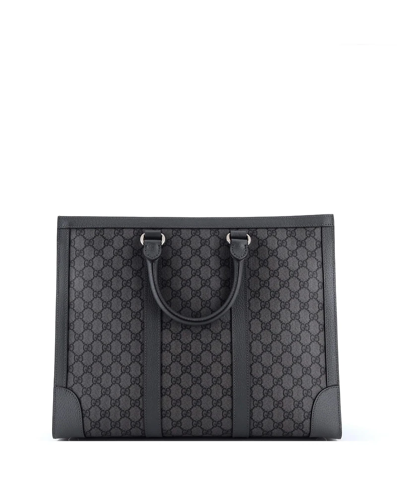 Pre-Owned Gucci Large Ophidia Convertible Open Tote Gg Coated Canvas