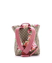 Pre-Owned Gucci Medium Buckle Backpack Blooms Print Gg Coated Canvas