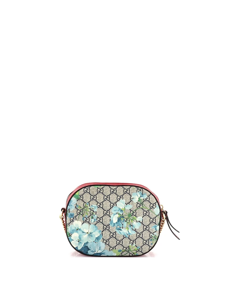 Pre-Owned Gucci Mini Chain Crossbody Bag Blooms Print Gg Coated Canvas