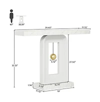 Slickblue Elegant Console Sofa Table with Gold Decor for Entryway and Home Accent Display