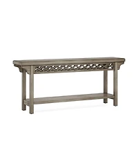 Slickblue Farmhouse Narrow Console Table with Storage Shelves for Entryway, Hallway and Sofa Back Use