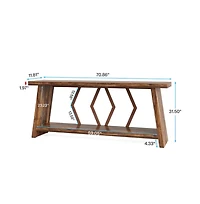 Slickblue Entryway Console Table with Storage Shelves for Living Room and Hallway Decor