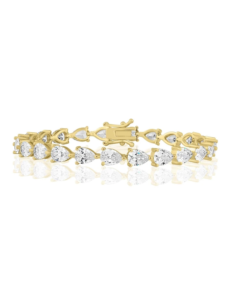 Simona Radiant Pearshaped Cz Tennis Bracelet