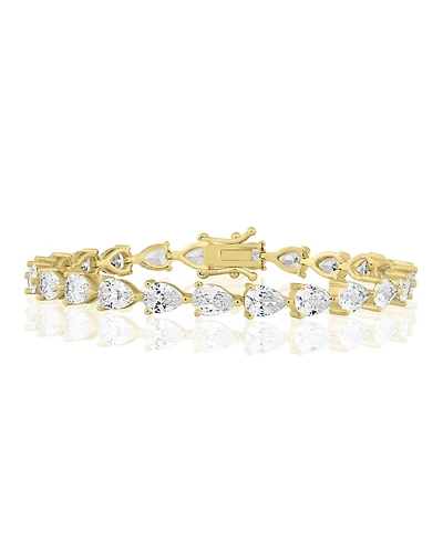 Simona Radiant Pearshaped Cz Tennis Bracelet