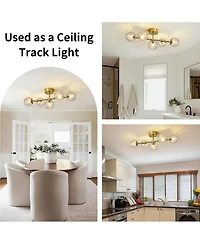 Midola Bathroom Vanity Light Fixtures: Modern Bath 5 Lights Brushed Golden Brass Wall Sconce