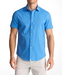 UNTUCKit Men's Slim Fit Performance Short-Sleeve Livingston Shirt