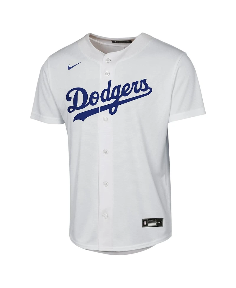 Nike Big Boys and Girls Edwin Diaz White Los Angeles Dodgers Baseline Jersey