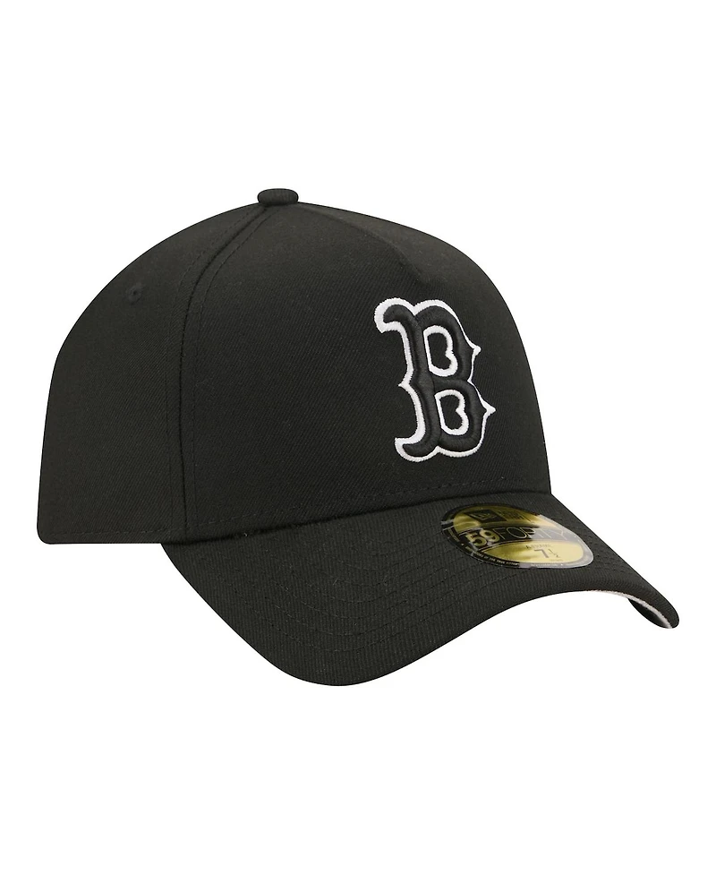 New Era Men's Black Boston Red Sox A-Frame 59FORTY Fitted Hat
