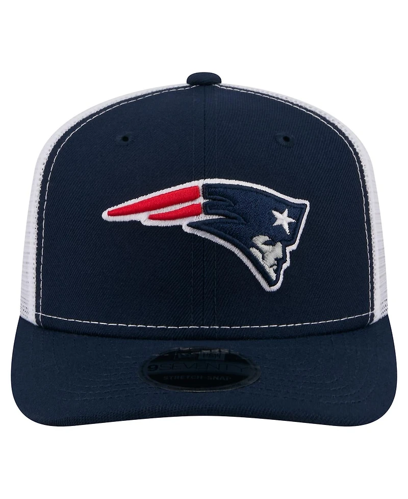 New Era Men's Navy New England Patriots 9SEVENTY Trucker Adjustable Hat