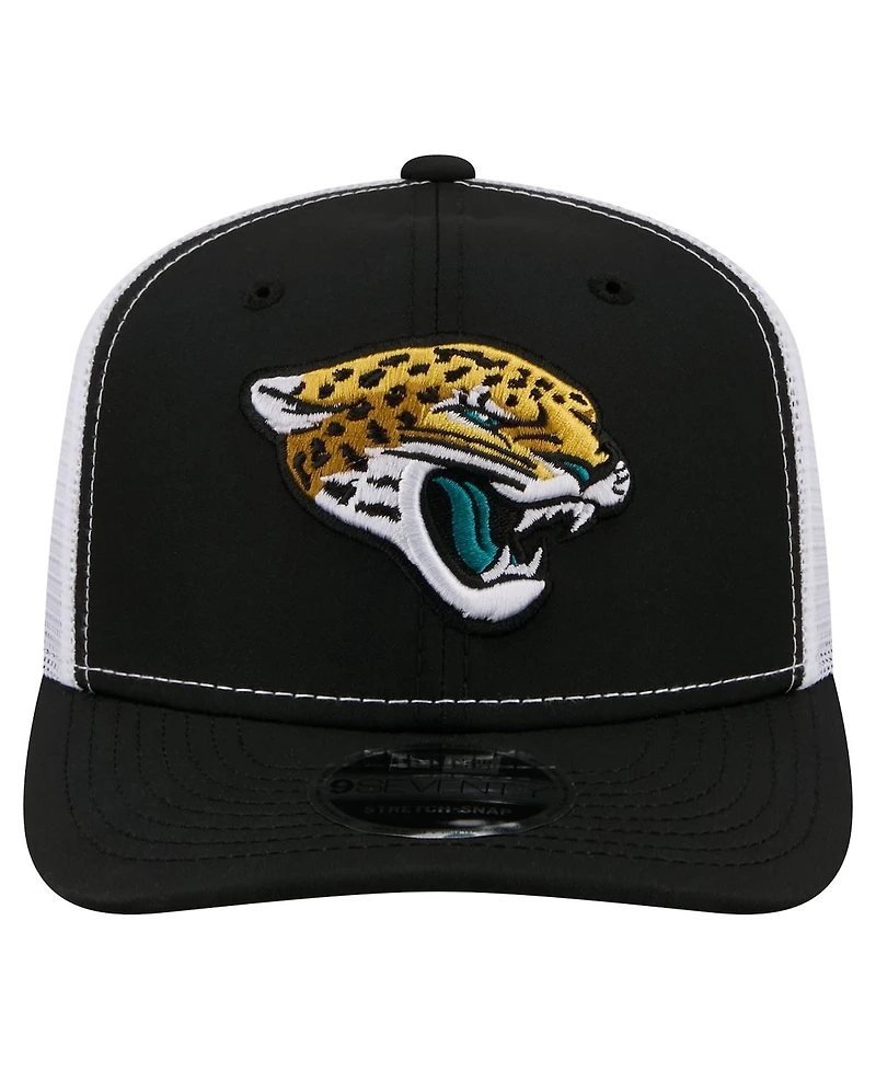 New Era Men's Black Jacksonville Jaguars 9SEVENTY Trucker Adjustable Hat