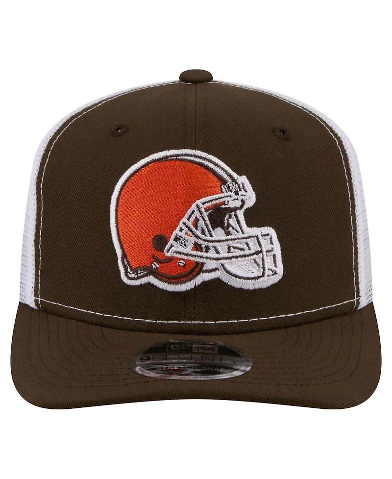 New Era Men's Brown Cleveland Browns 9SEVENTY Trucker Adjustable Hat