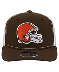 New Era Men's Brown Cleveland Browns 9SEVENTY Trucker Adjustable Hat