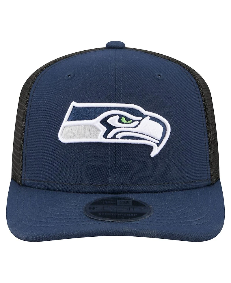 New Era Men's College Navy Seattle Seahawks 9SEVENTY Trucker Adjustable Hat