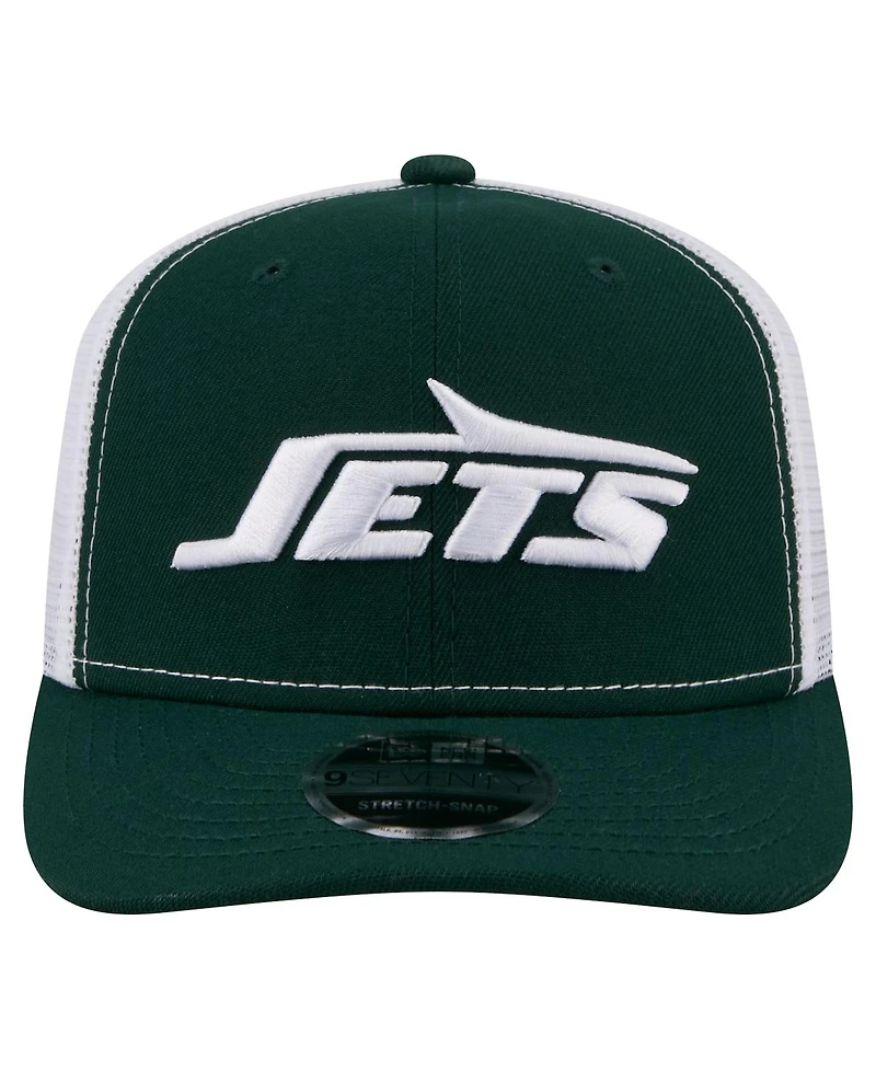 New Era Men's Green New York Jets 9SEVENTY Trucker Adjustable Hat