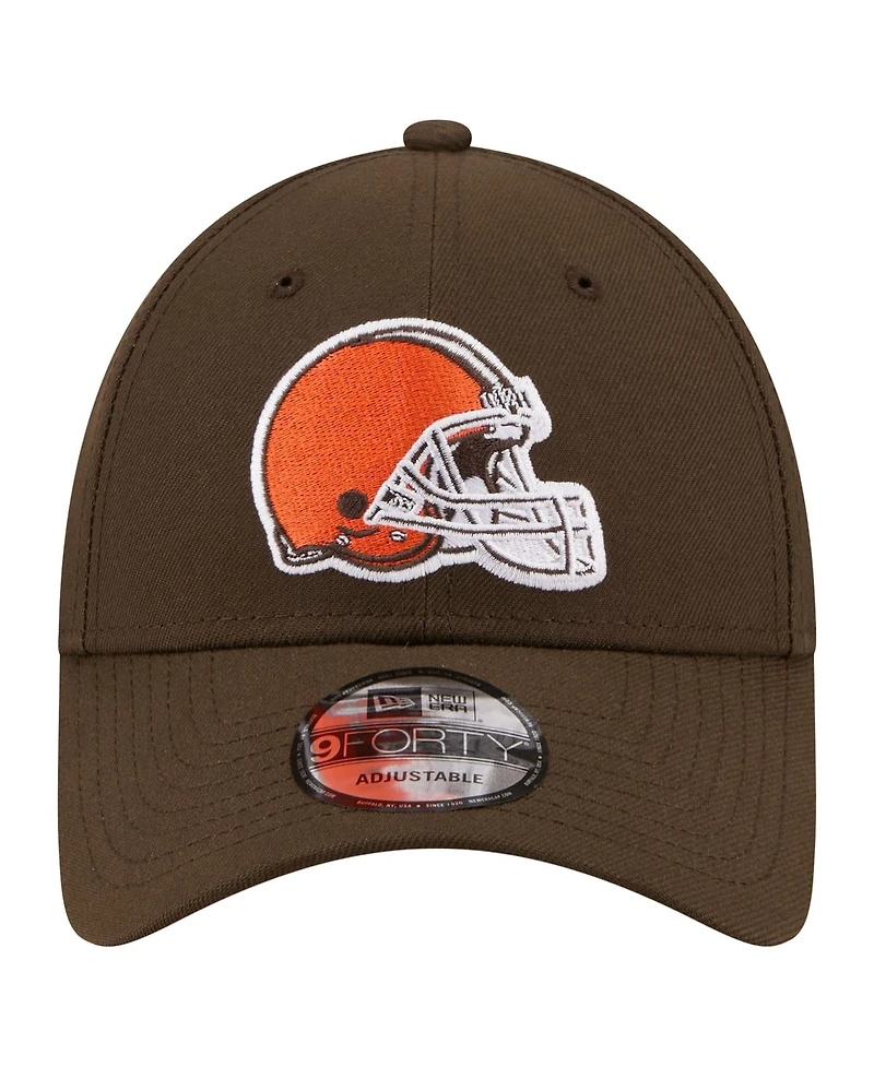New Era Men's Brown Cleveland Browns Core Team 9FORTY Adjustable Hat