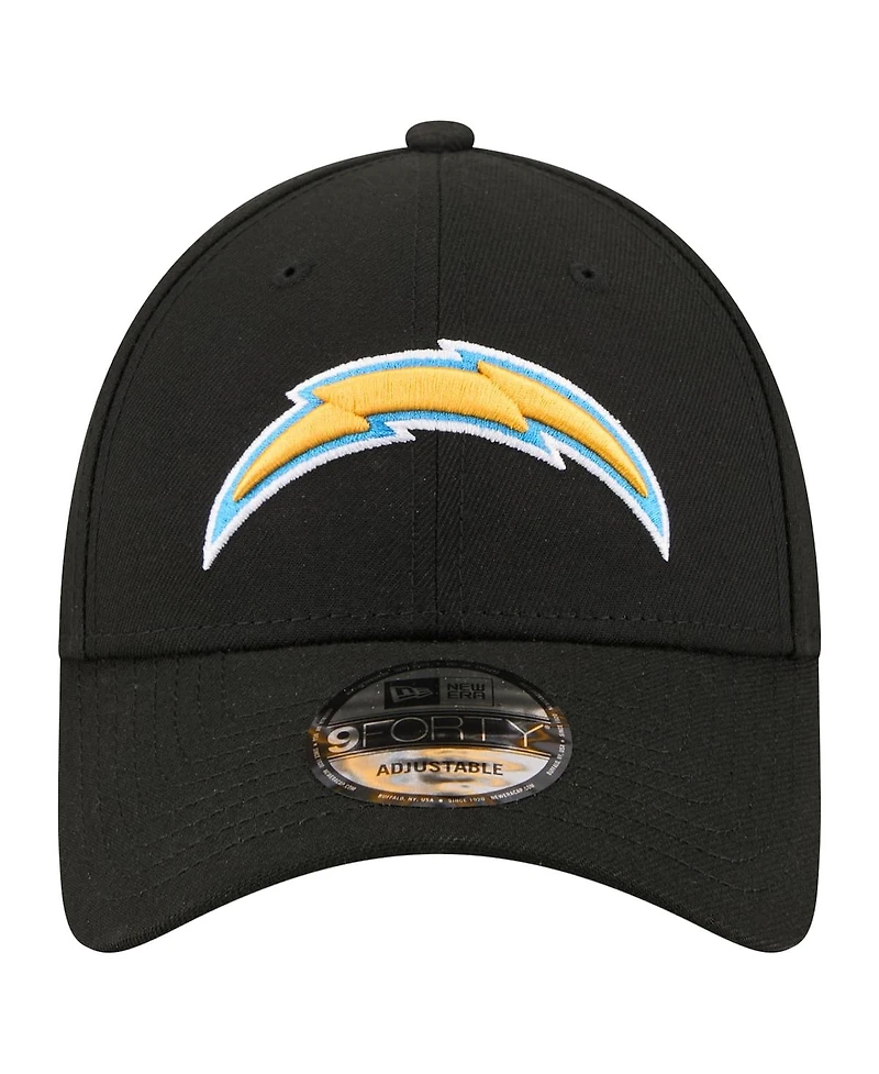 New Era Men's Black Los Angeles Chargers Core Team 9FORTY Adjustable Hat