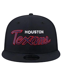 New Era Men's Navy Houston Texans Core Team Script 9FIFTY Snapback Hat