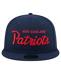 New Era Men's Navy New England Patriots Core Team Script 9FIFTY Snapback Hat