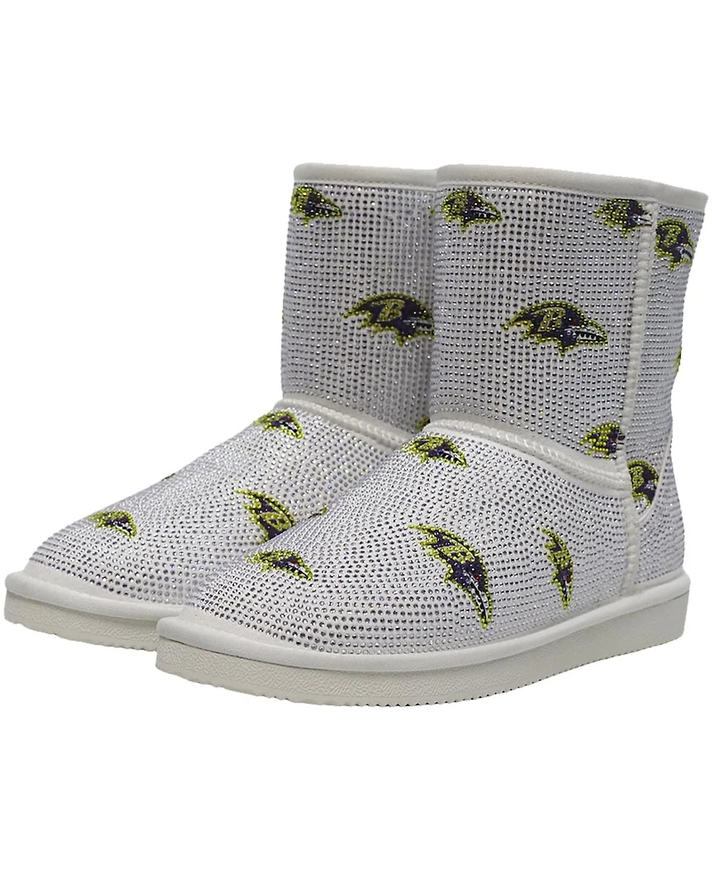 Cuce Women's Baltimore Ravens Logo Pull on Ankle Boots