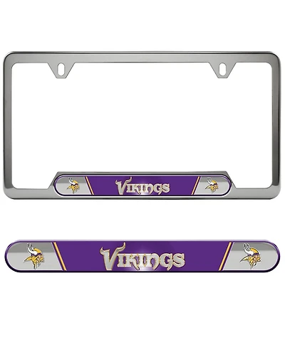 Logo Brands Minnesota Vikings Embossed License Plate Frame