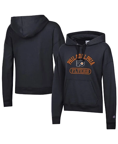 Champion Women's Black Philadelphia Flyers Arched Pill Box Hoodie