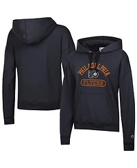 Champion Women's Black Philadelphia Flyers Arched Pill Box Hoodie