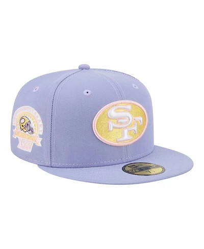 New Era Men's Light Purple San Francisco 49ers Lavender Bloom 59FIFTY Fitted Hat