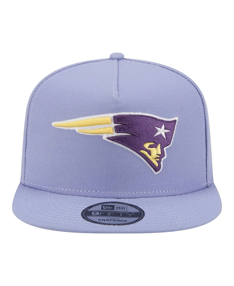New Era Men's Lavender New England Patriots Bloom A-Frame 9FIFTY Snapback Hat